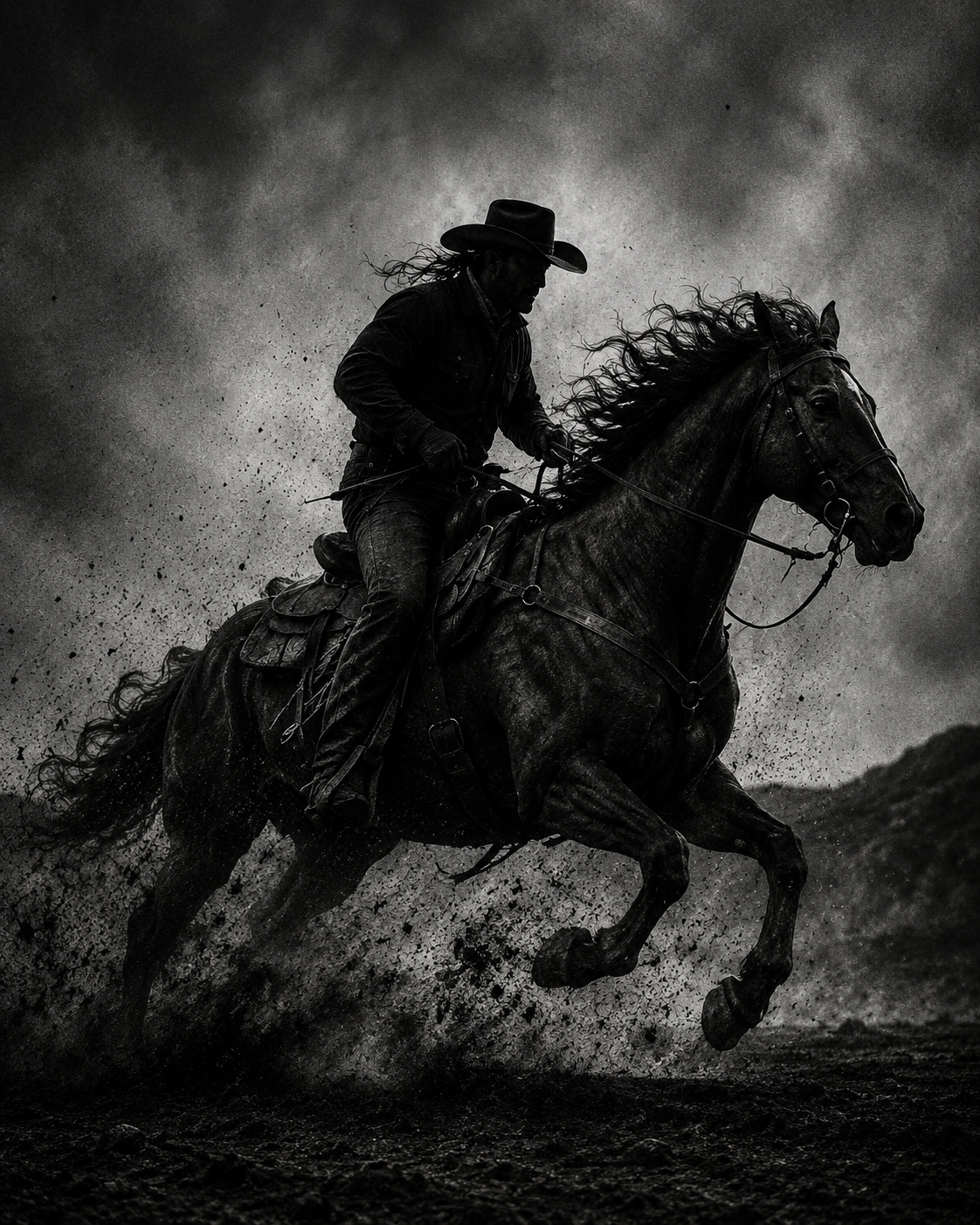 Rider crossing open ground — the world is still wild